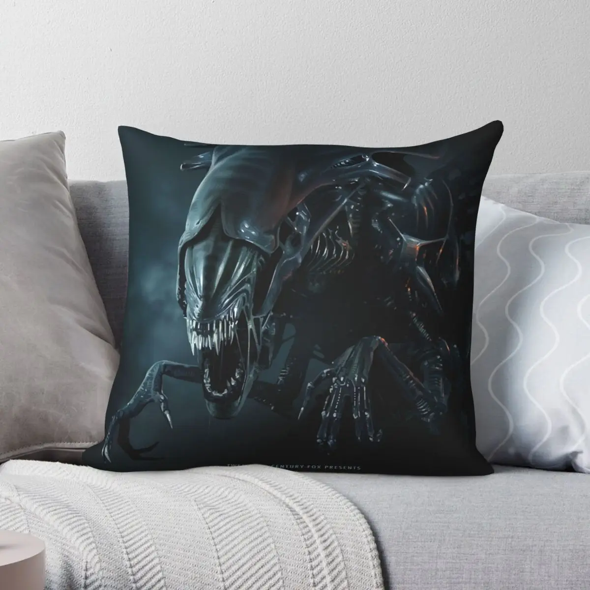 Чехол с квадратной подушкой Alien 1979 из полиэстера и льна