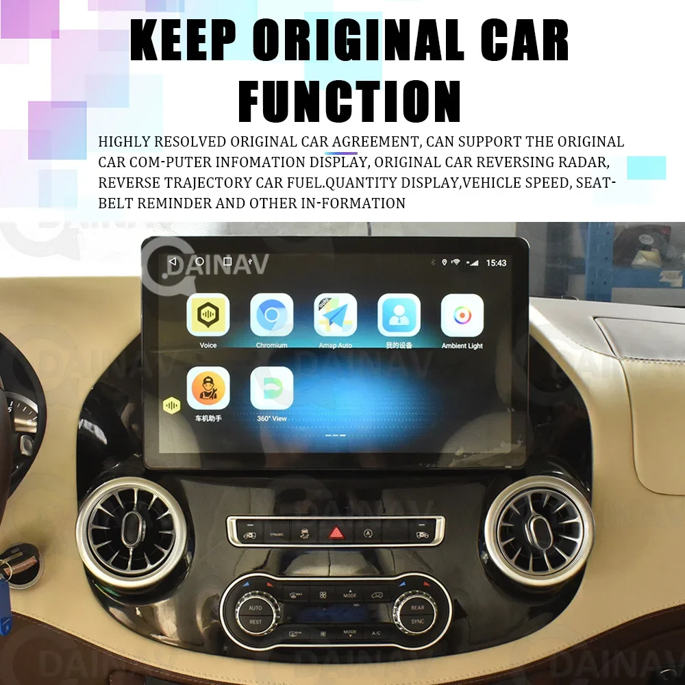 

Автомагнитола 13,9 дюйма для Mercedes Benz Vito W447 2015-2022, Android, мультимедийный плеер, навигация, стерео, Google carplay, головное устройство