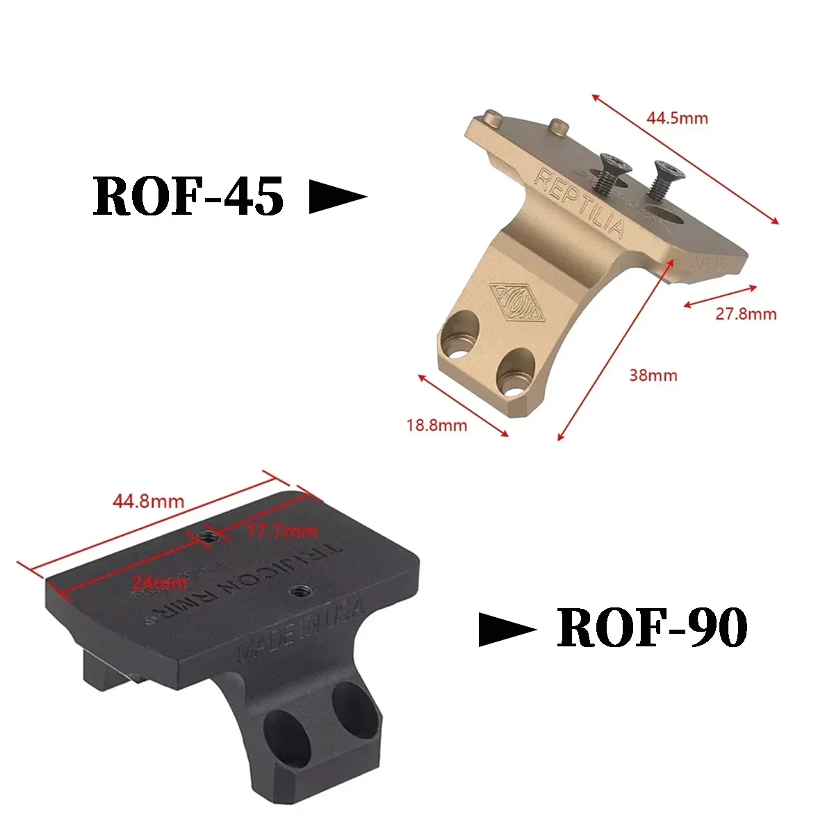 LAMBUL ROF-45/90 RMR Raiser Mount SUPER PERCISION GEISSELE