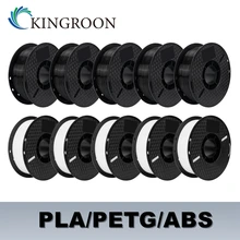 KINGROON 10KG PLA/ ABS/ PETG Filament 1.75mm Black White Gray , Wholesale 10 Rolls PLA ABS PETG Plastic For 3D Printer