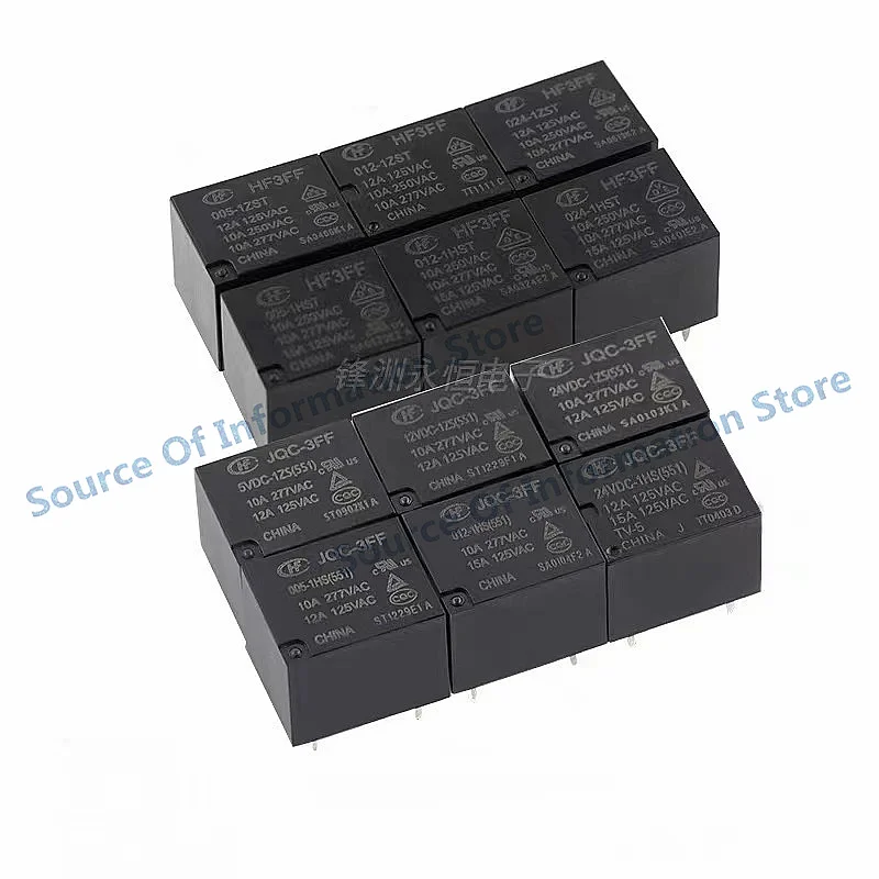 20 шт. реле T73 HF3FF JQC-3FF с катушкой 591224В DC, 10А 250В AC, 45-контактное, для печатных плат, для умного дома и промышленного контроля (art.: 3920db44e35ca) - 3920db44e35ca