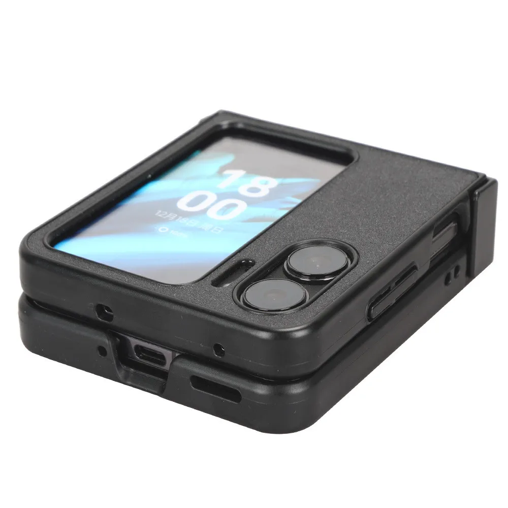 Для OPPO Find N2 флип-чехол модный матовый кожаный чехол из искусственной кожи задняя