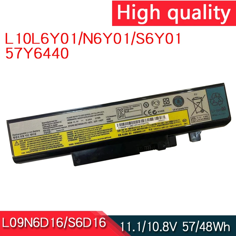 L09N6D16 L09S6D16 L10L6Y01/N6Y01/S6Y01 Аккумулятор для Lenovo IdeaPad Y460 Y460A Y460G Y460N Y460P Y560 Y560A Y560G Y560P