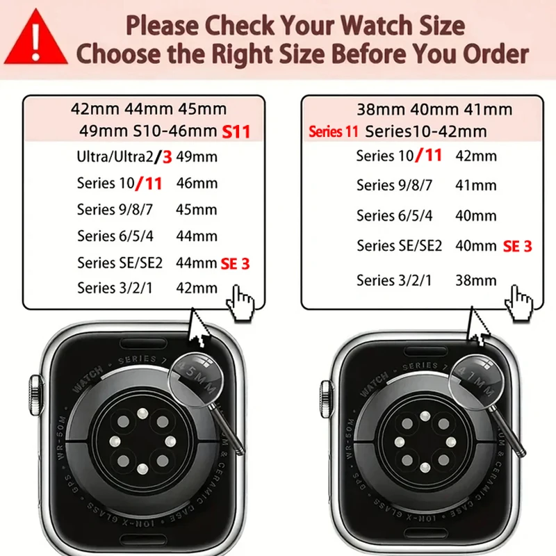 Дышащий силиконовый ремешок для Apple Watch ремешки 11 42 мм 46 мм 40 мм 41 мм 44 мм 45 Элегантный браслет iwatch series 10 9 8 7 6 5 SE 3 (art.: 3920d26afeb34) - 3920d26afeb34