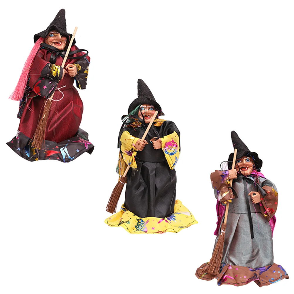 

Light House Decorations Home Broom Witch Creepy Party Props Ornaments Wood