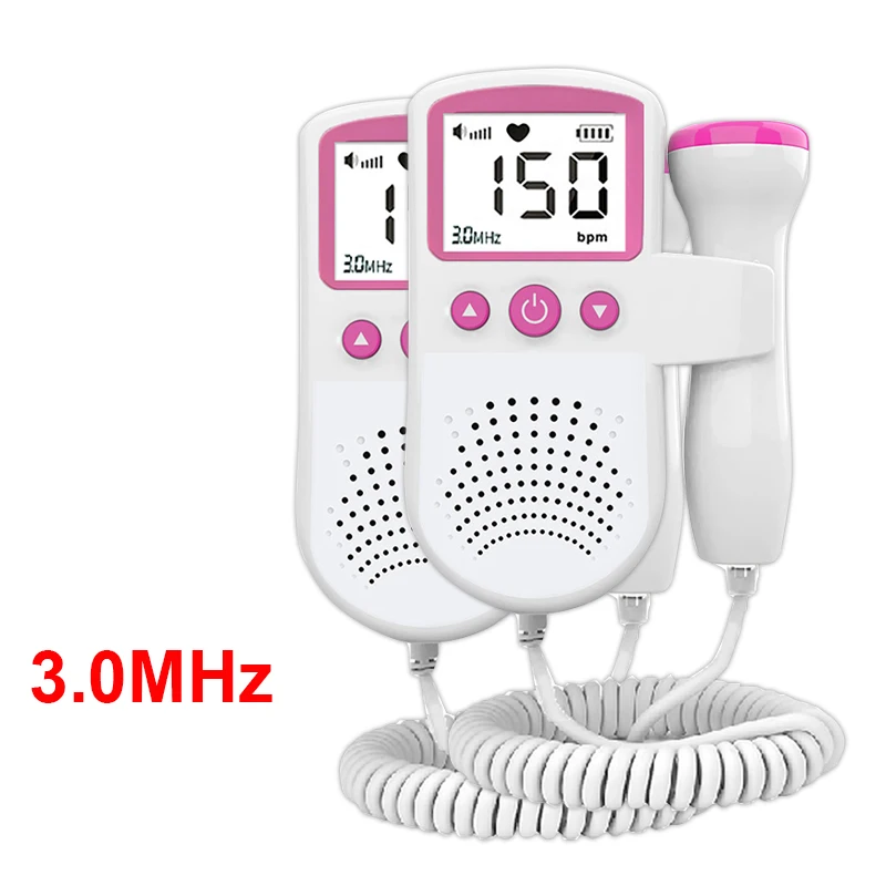 Doppler Fetal Heartbeat Detector Baby Care The Device Listen To Baby's Heart Beat Pregnancy Ultrasound Rate Detection | Красота и
