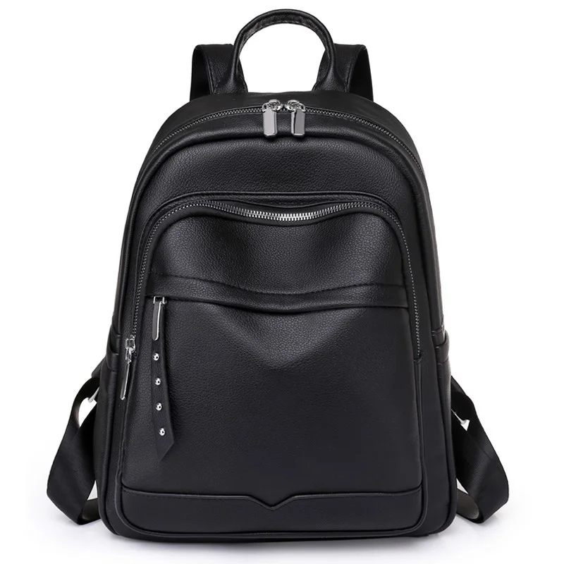 

Women Fashion PU Leather Backpack Female Teenager Large Capacity School Bag Lady Travel Shopping Rucksack Student Class Bagpack