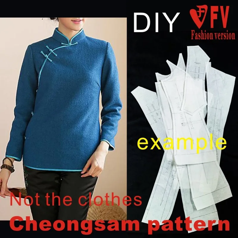 

Классический китайский с воротником-стойкой и длинными рукавами короткие Стиль Улучшенная боковое отверстие Cheongsam 1:1 физической вырезыван...