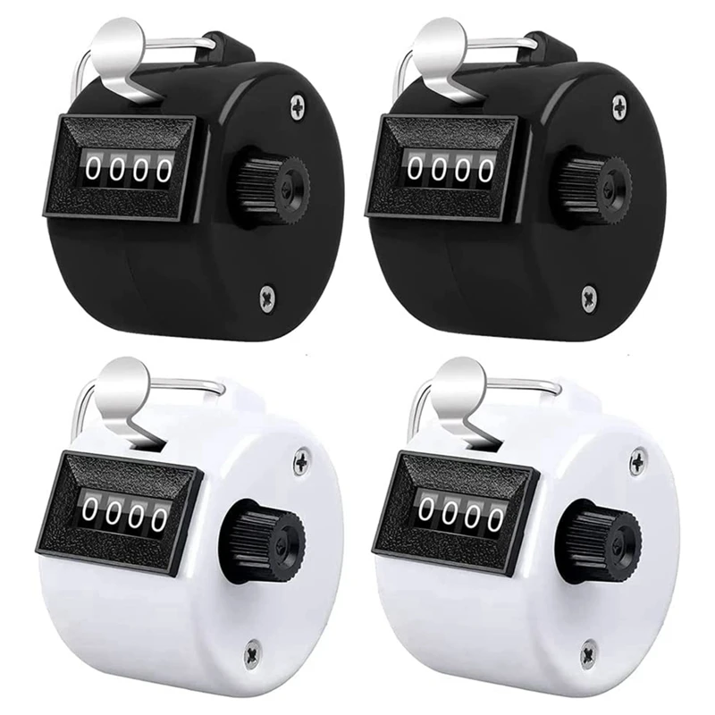 

Promotion! Pack Of 4 Counter Clicker 4-Digit Number Count,Handheld Mechanical Counters Clickers Pitch Counter