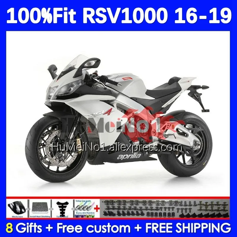 

Injection Body For Aprilia RSV 1000 R RR 1000R 140No.131 silvery blk RSV1000 16 17 18 19 RSV1000RR 2016 2017 2018 2019 Fairings