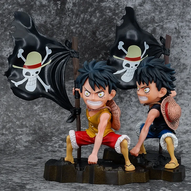 

18cm ONE PIECE Figure Monkey D Luffy Gear 2 Pirate Flag Scene Ver. Collection Anime Action Figurine Statue Toys for Boys Gift