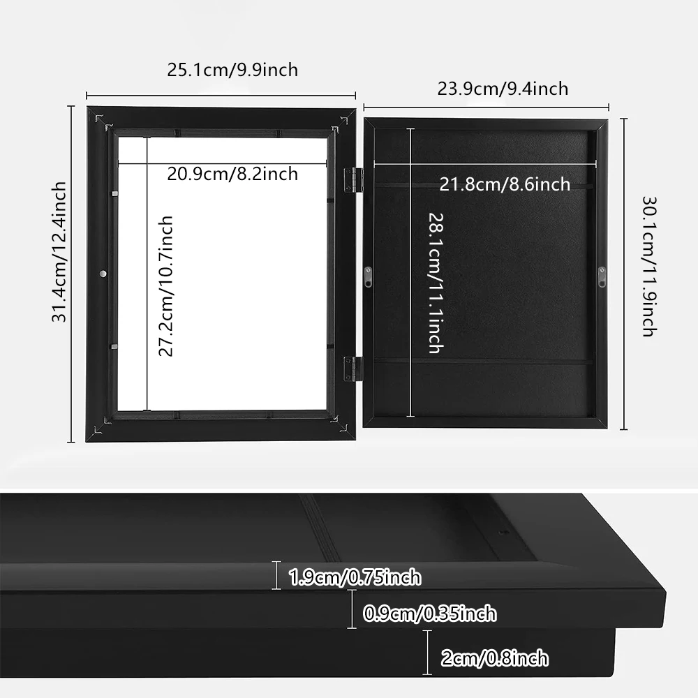 Детская художественная рама сменный дисплей черная коробка для хранения детский