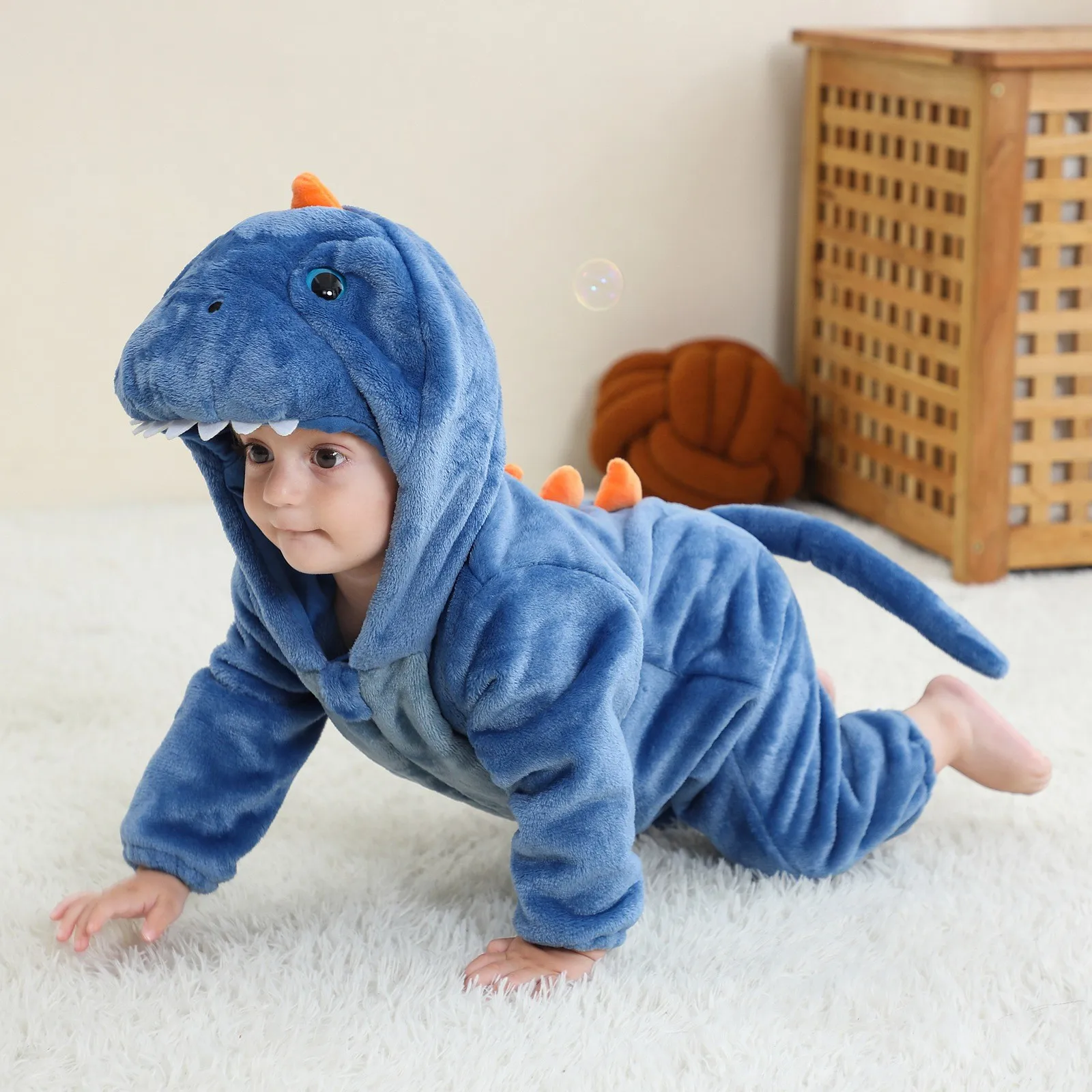 Kids Cartoon Pajamas Suit Onesie For Children Onsie Boy Girls Fleece Full Body Pijama One-Piece Overall Whole Bodysuit