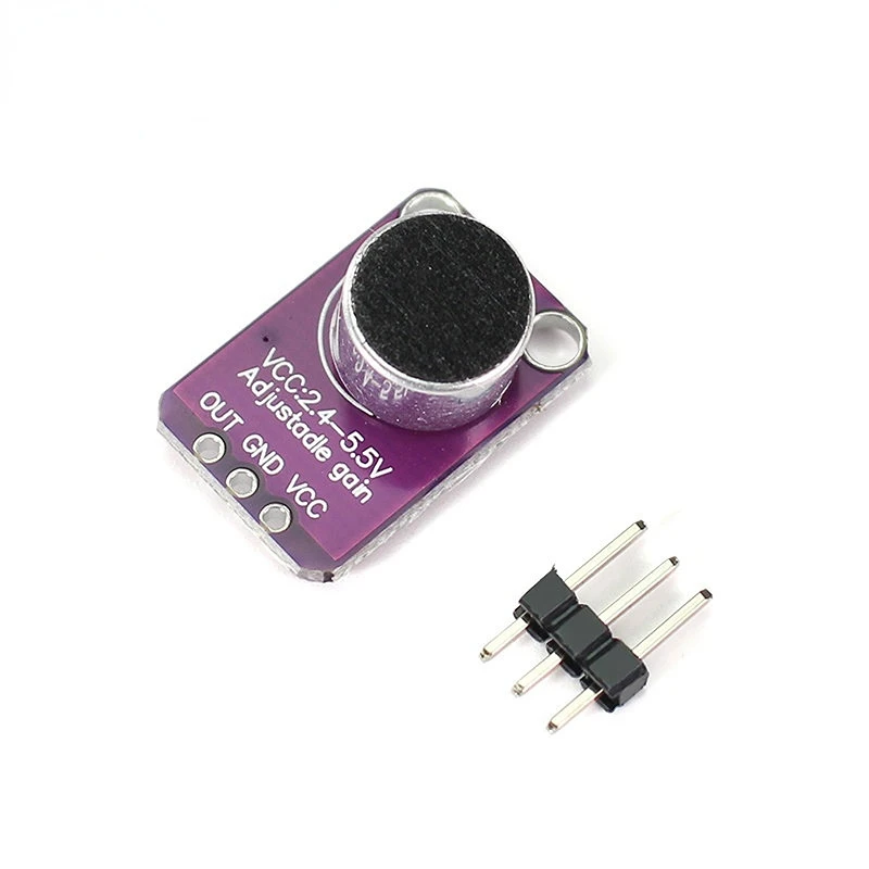 

GY-MAX4466 Module Electret Microphone Amplifier Board Sound Sensor Module MAX4466 Adjustable Gain