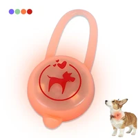 reflective pet pendant anti lost bite resistant led light flasher silicone cat dog collar pendant pet supplies for night travel