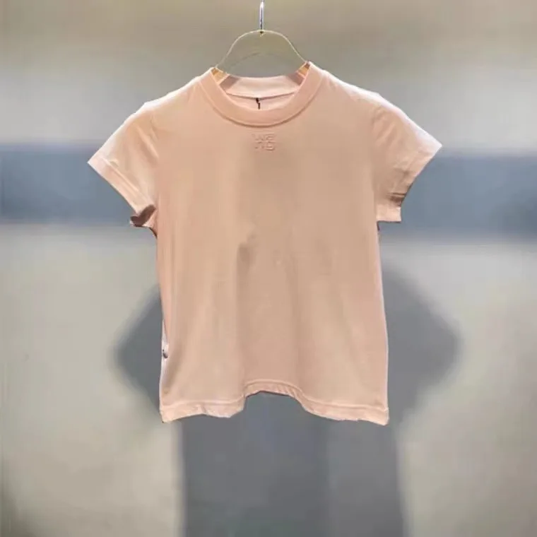 Fashion Simple Letter Print Pure Cotton T-shirt Women 2023 Summer O-Neck Short-Sleeve Tshirt Top Lady All-Matching Slim Fit Tees