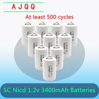 1 2v 3400mah sc ni cd rechargeable battery 22420 sub c ni cd cell with welding tabs for electric drill screwdriver