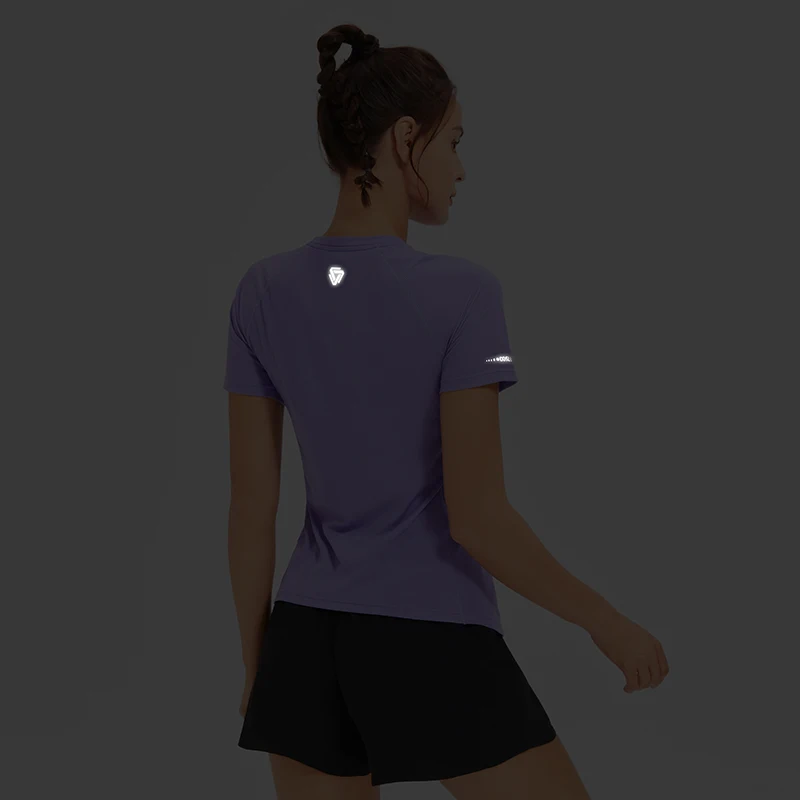 Женская быстросохнущая Спортивная футболка с коротким рукавом футболки для