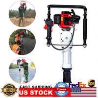 52cc 2 stroke gas powered t post driver piledriver with vibration absorbing springs petrol engine fence farm push pile excavator