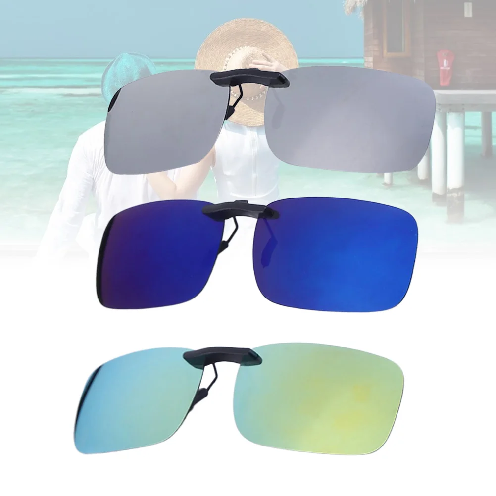 

Clip Sunglassesglassesmen Drivermyopia Anti Glaredriving Rimless Shades Oversun Protection Uv Metal Clips Fishing Polarised