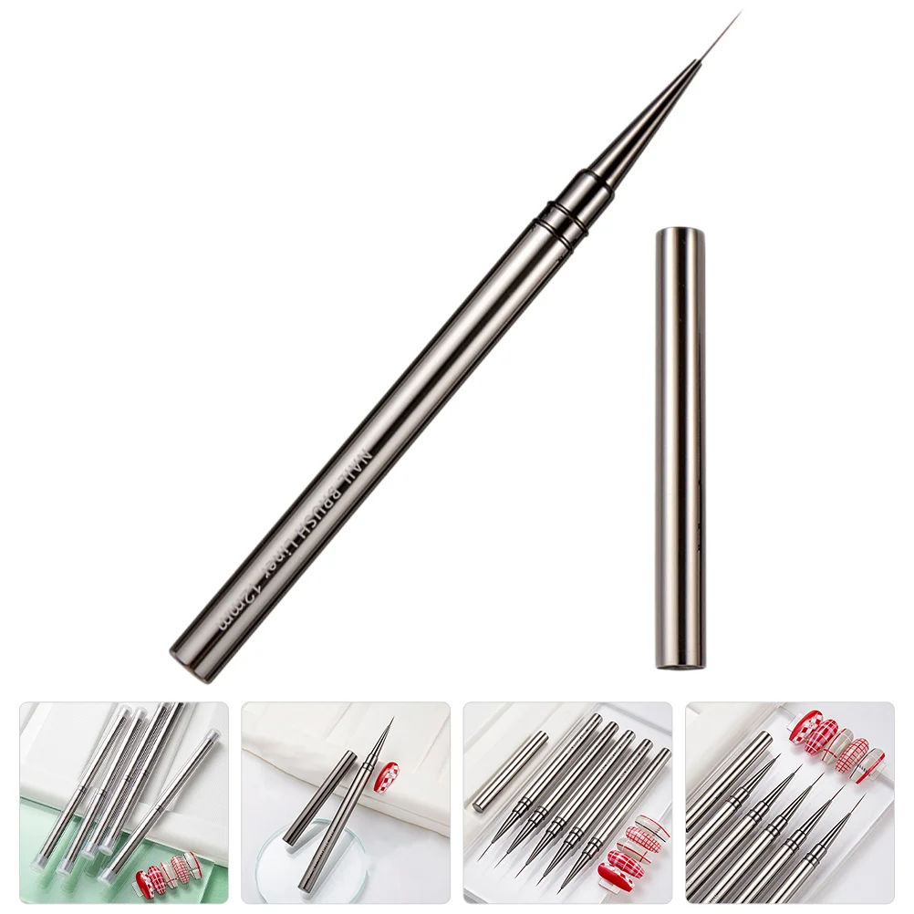 

Ручка для рисования ногтей инструменты для салонов принадлежности для подводки для глаз кисти для рисования металлические тонкие Кисти для маникюра