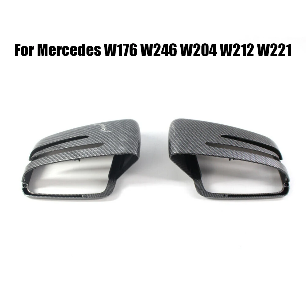 

Parts Mirror Covers ABS Plastic Accessories Carbon Fiber Fittings For Benz W218 W176 W221 Left And Right Sides
