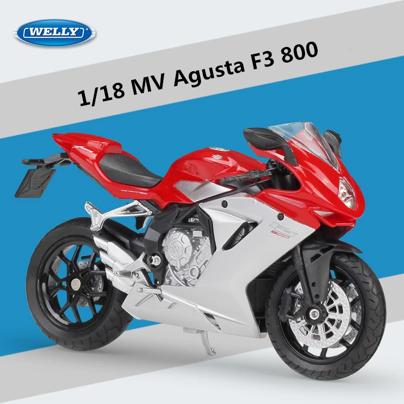 

WELLY 1:18 MV Agusta F3 800 Alloy Sports Motorcycle Model Simulation Diecast Metal Toy Motorcycle Model Collection Children Gift