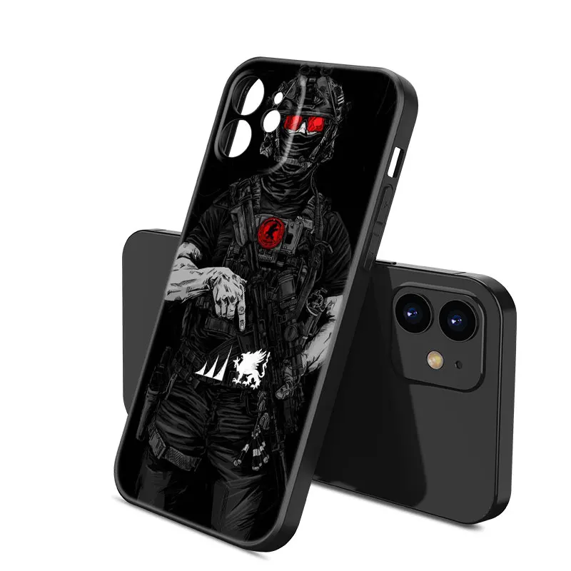 Современный армейский чехол для Apple iPhone 12 13 Mini 11 14 Pro XS Max 6S 6 7 8 Plus 5S X XR SE 2020 2022 мягкий