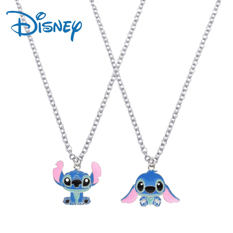 

Disney Cartoon Necklace Lilo & Stitch Modeling Metal Necklace Anime Characters Stitch Kawaii Hip Hop Pendant Kids Birthday Gifts