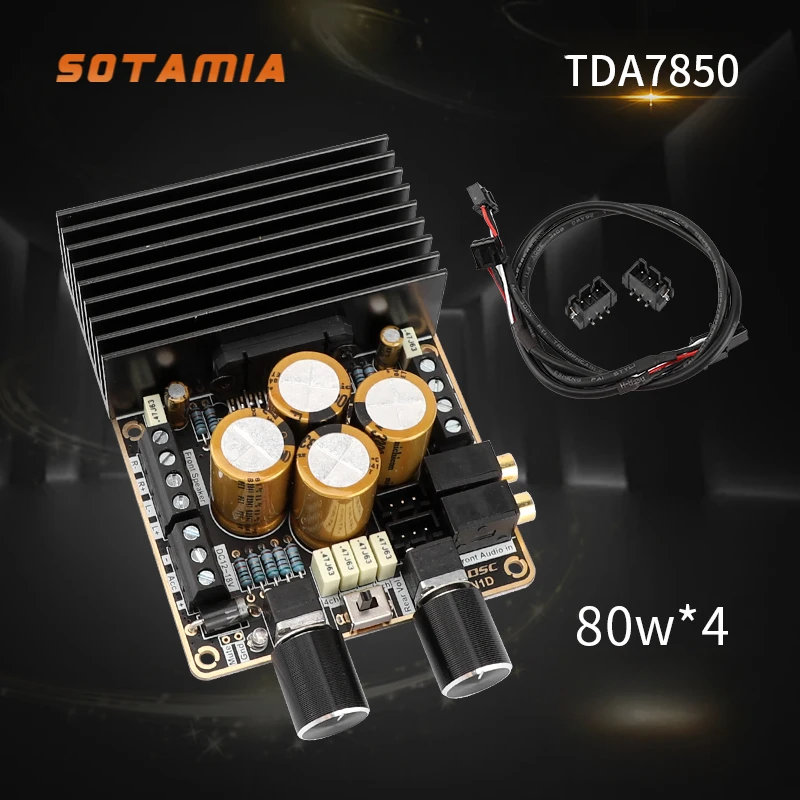 

SOTAMIA TDA7850 Power Amplifier Board 4 Channels Connected To ACC Car Class AB Power Amplifier Module DIY Stereo 4x80W Car Audio