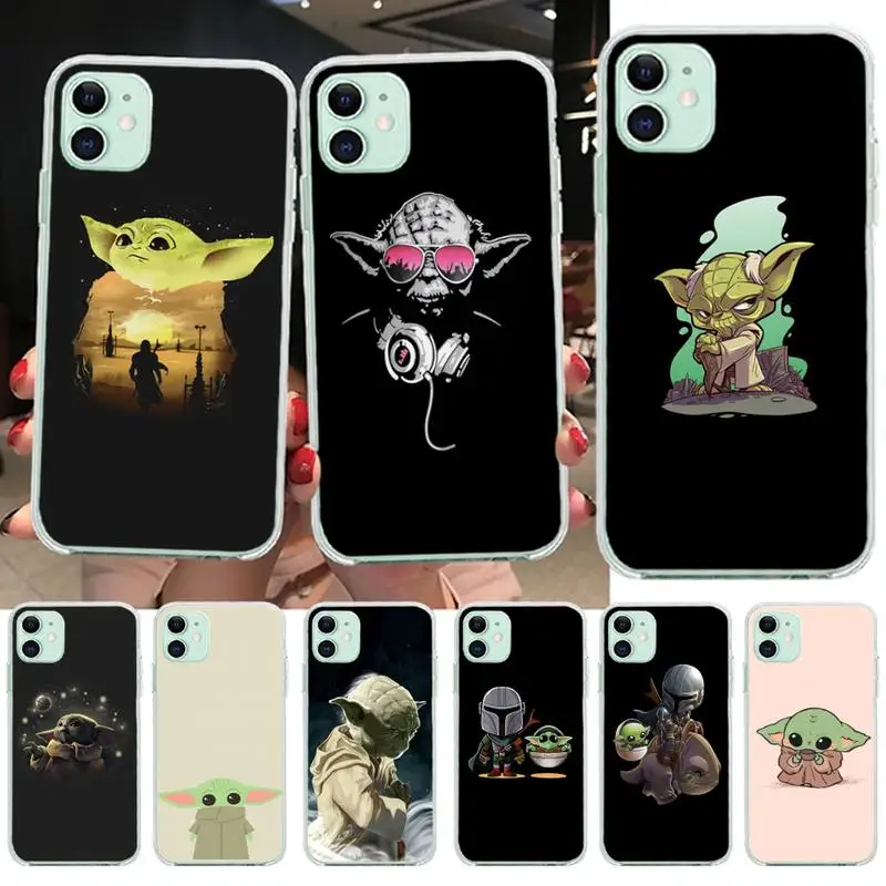 

Cute Star Wars Yoda Baby Phone Case For iphone 13 12 11 Pro Max Mini XS Max 8 7 Plus X SE 2020 XR Silicone Soft Cover