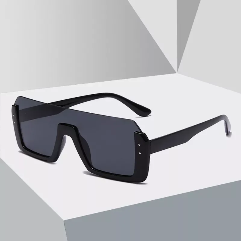 

Новинка 2020, модные цельные солнцезащитные очки в полуоправе для мужчин и женщин, брендовые Дизайнерские Большие Квадратные градиентные сол...