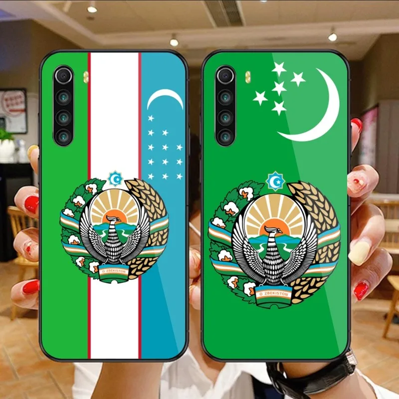 

Узбекистан чехол для телефона Xiaomi 13 12 11T 10 9 Redmi Note 11 10 10S Pro Redmi 9 9A 8 черный ПК стеклянный чехол для телефона