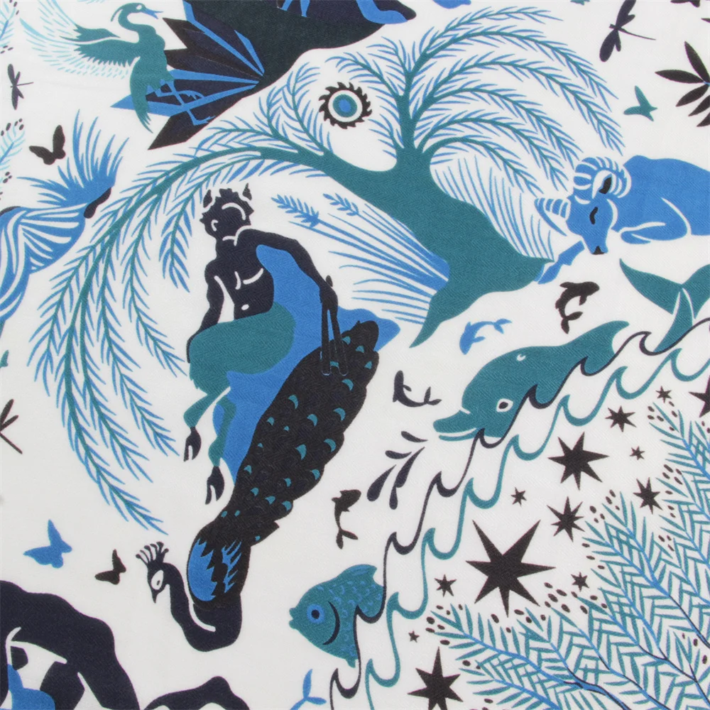 Женский шелковый шарф с принтом в ассортименте