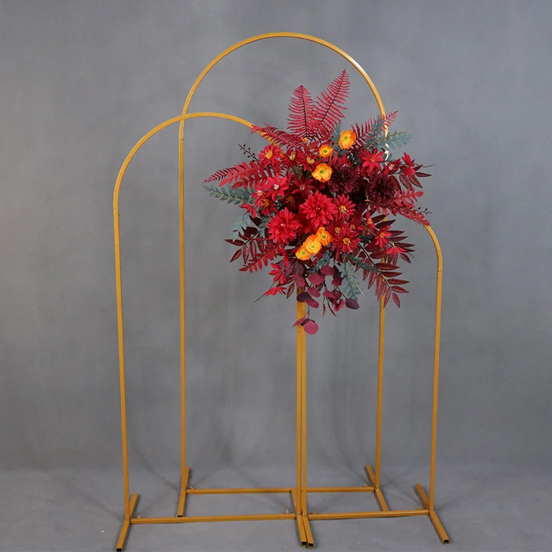 

3 piece Metal Wedding Arch Background Wrought Iron Shelf Decorative Props DIY Wedding Party Background Shelf Flower with Frame