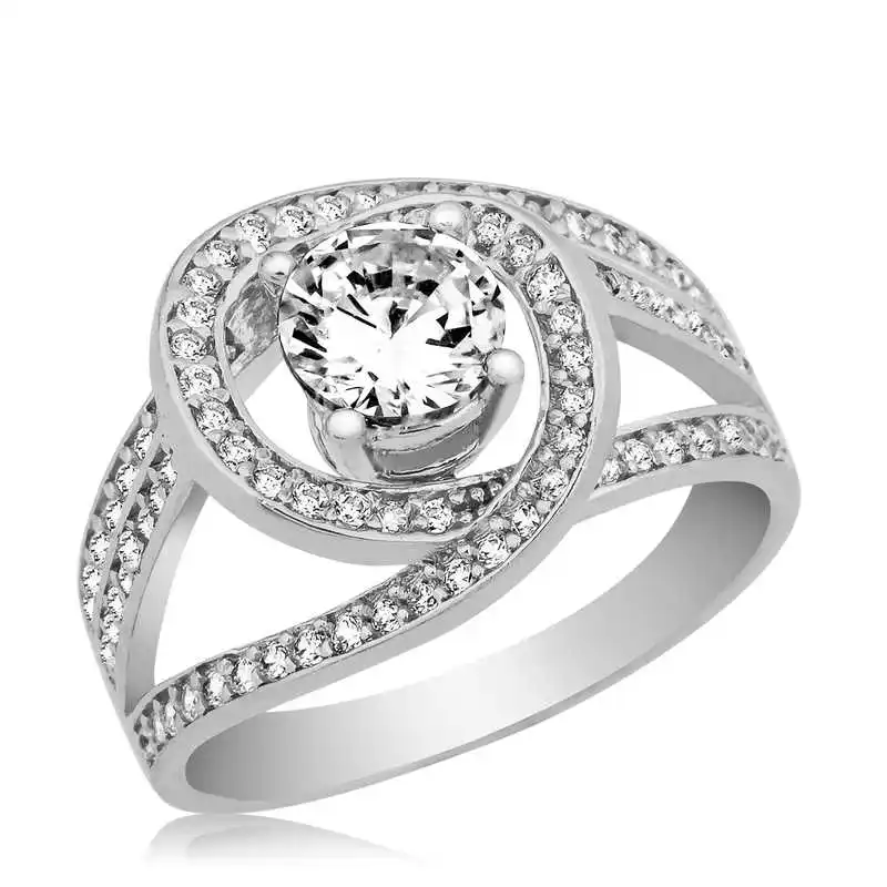 

Tevuli 925 Sterling Silver Single Cubic Zirconia Fancy Lady Ring