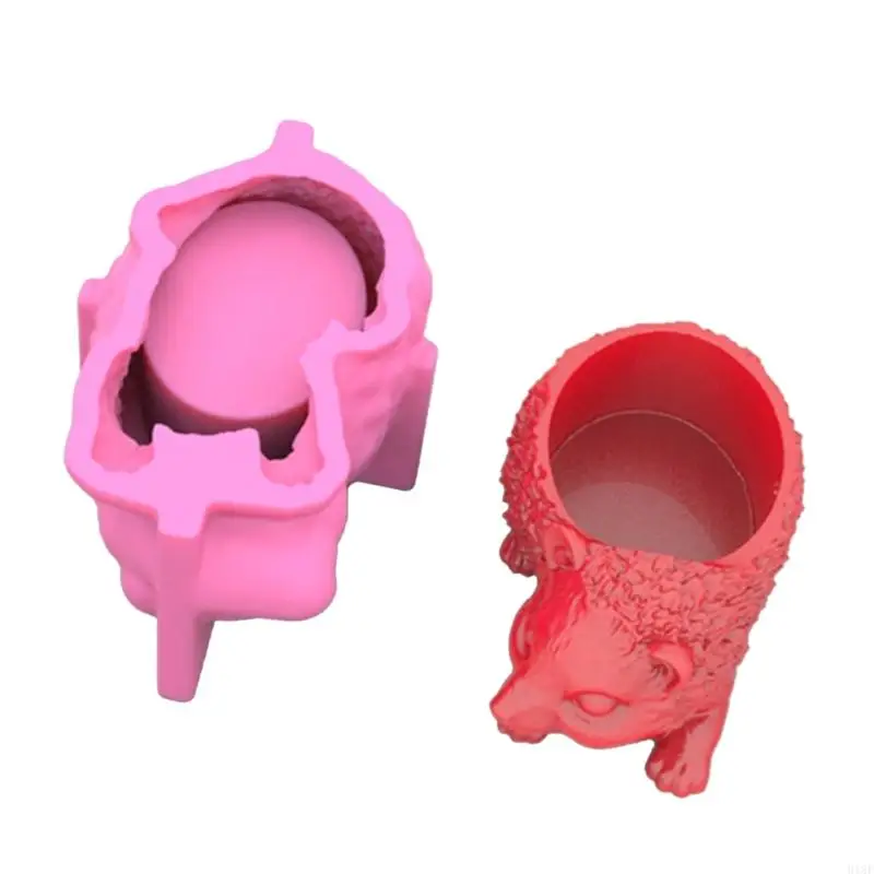 918f hedgehog flower pot cement silicone folme bercent глиня