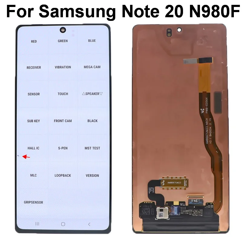 Оригинальный AMOLED дисплей 6 7 дюйма для Samsung Galaxy Note 20 N980 N981 ЖК-дисплей с сенсорным