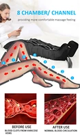portable recovery boots 8 chamber air compression full leg hip massager lymphatic drainage massage pressotherapy machine