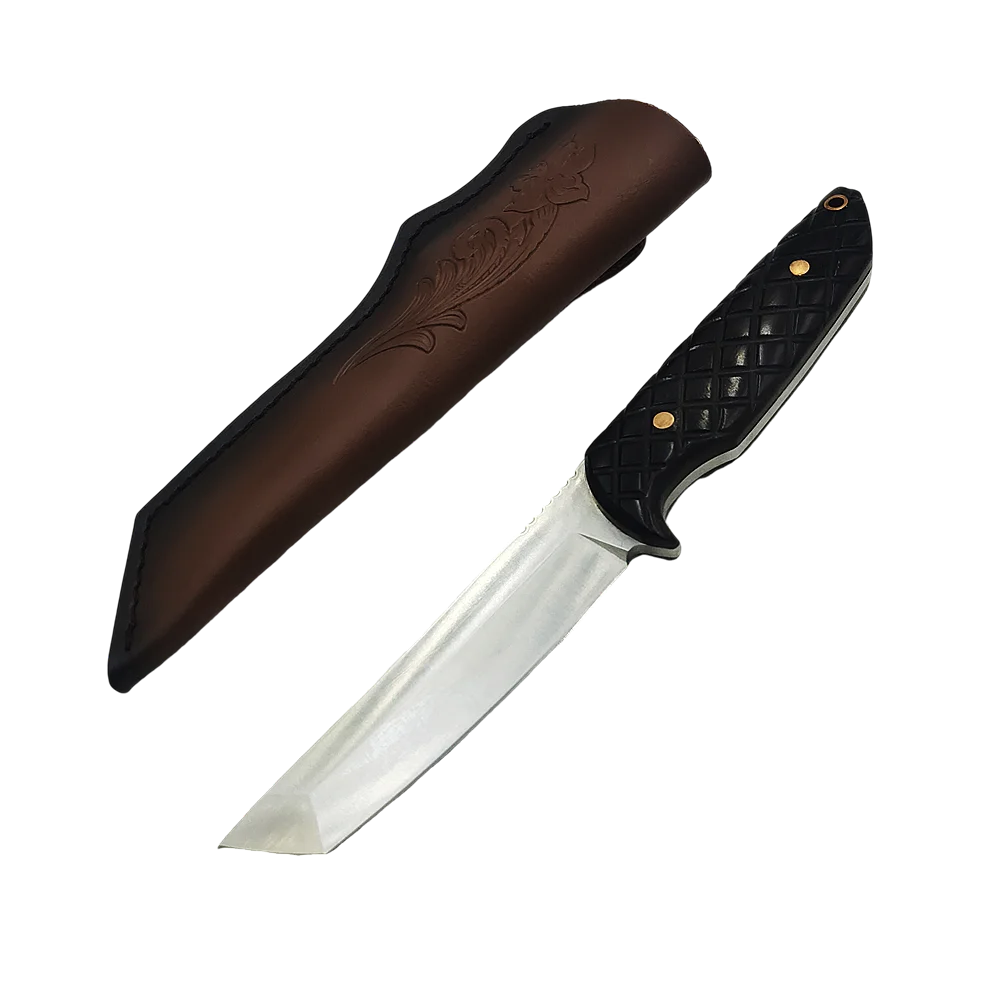 Японский прямой нож ручной работы для кемпинга, острый VG10, стальной ...