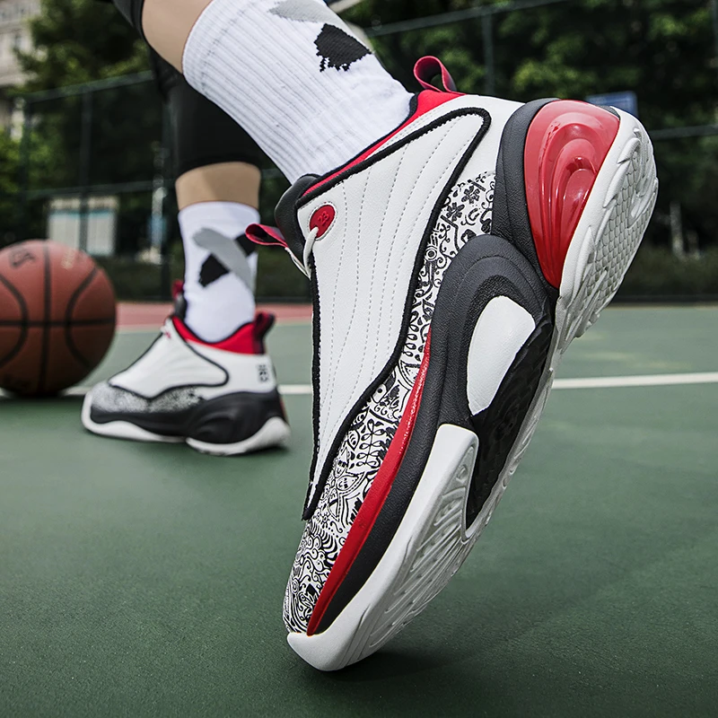 Plush Thickened Basketball Shoes Keep Warm In Autumn And Winter Men's And Women's Same Style High Gang Heat 36-46