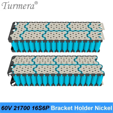 Turmera 48 В 52 В 60 В 21700 Держатель аккумулятора для электронного велосипеда с никелем 13S6P 13S7P 13S8P 14S6P 14S7P 16S6P Кронштейн для электрического велосипеда своими руками
