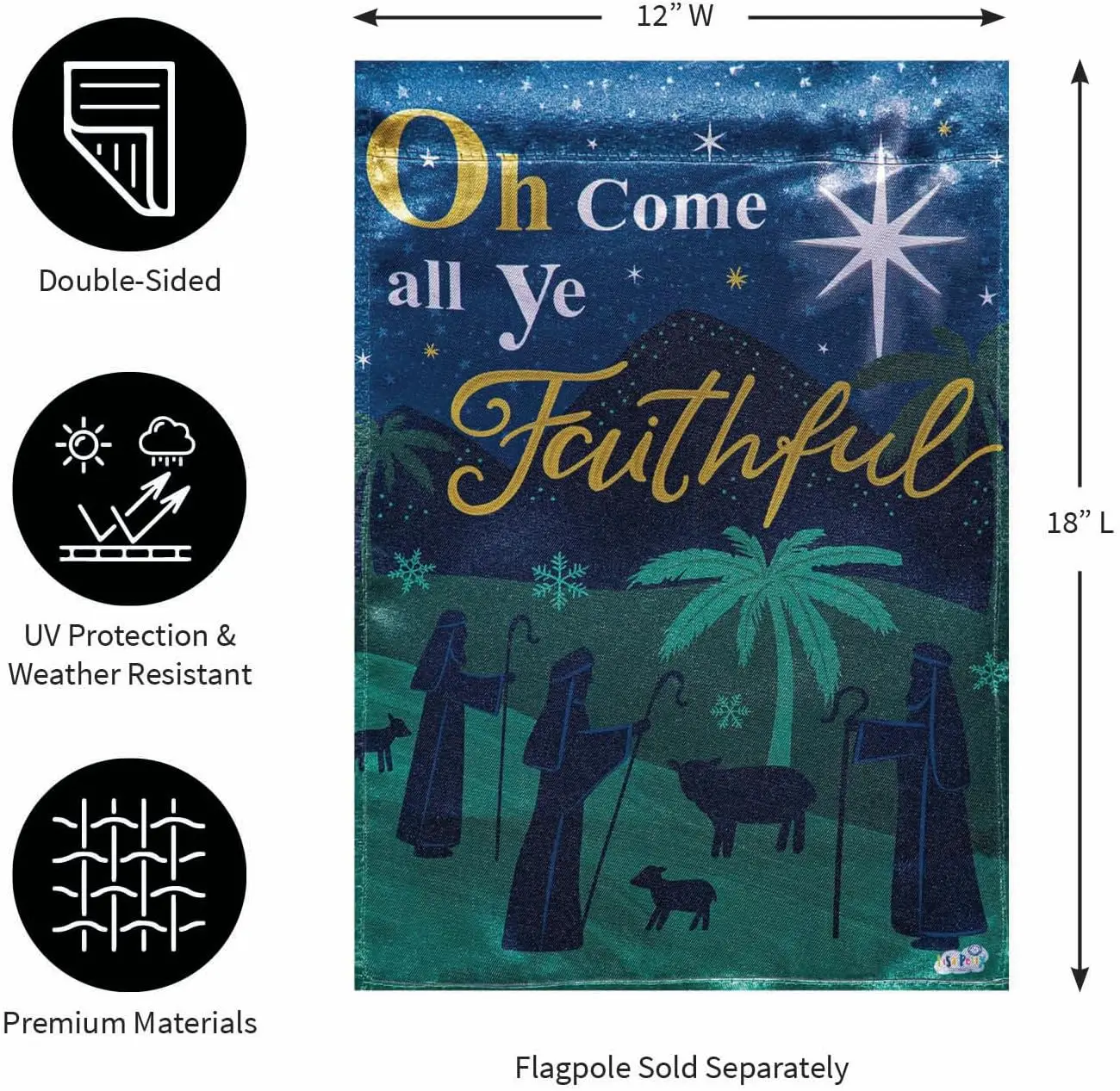 Вечнозеленый флаг для новорожденных короля двусторонние флаги приветственного