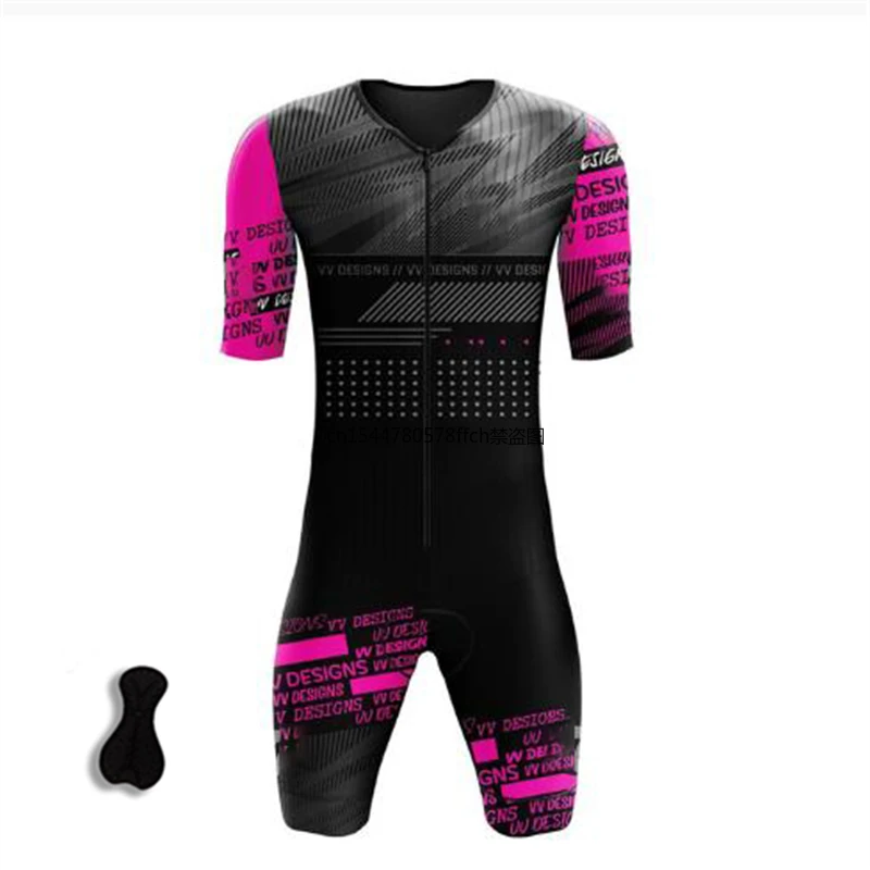 

Custom Sportswear Short Sleeve Digital Sublimated Printing Bicycle Clothes With Special Light Material Shirts Triathlon Jumpsuit