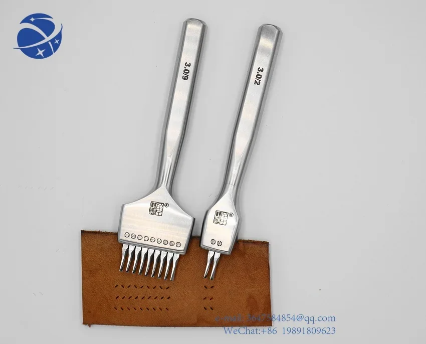 

YunyiZhizhongzhengzao,pricking iron, leather craft tools,replaceable both positive and negative,French/European style pricking i