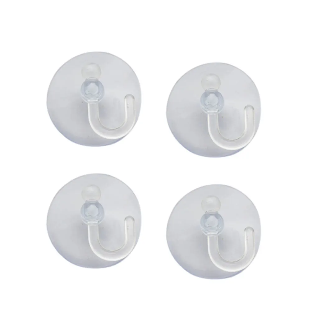 

10Pcs Bathroom Kitchen Wall Transparent Strong Suction Cup Hook Ring Hangers Vacuum Sucker Clear Sucker