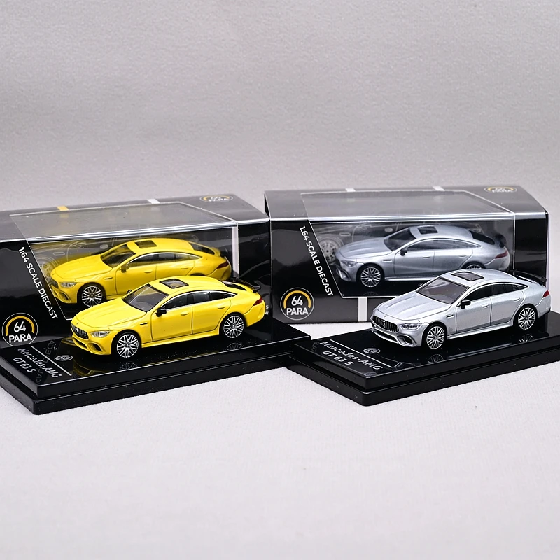

Para 1/64 BENZ sports car GT63S silver yellow alloy static car model toy ornament