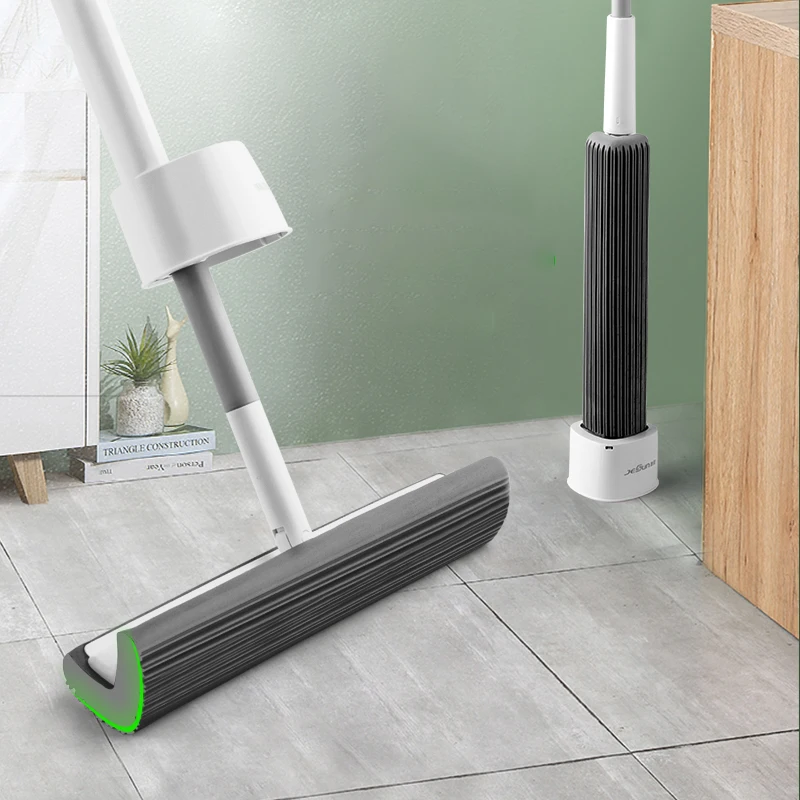 

Mop180 Degree Hand Free Mop with Triangle Design PVA Mop Head for Home Corner Cleaning Kitchen Bedroom Tile Floor Cleaning Tools