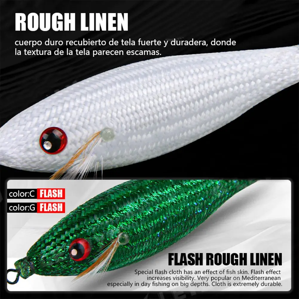 105 мм 10 г светящийся крючок для кальмара имитация реалистичных джигов приманка