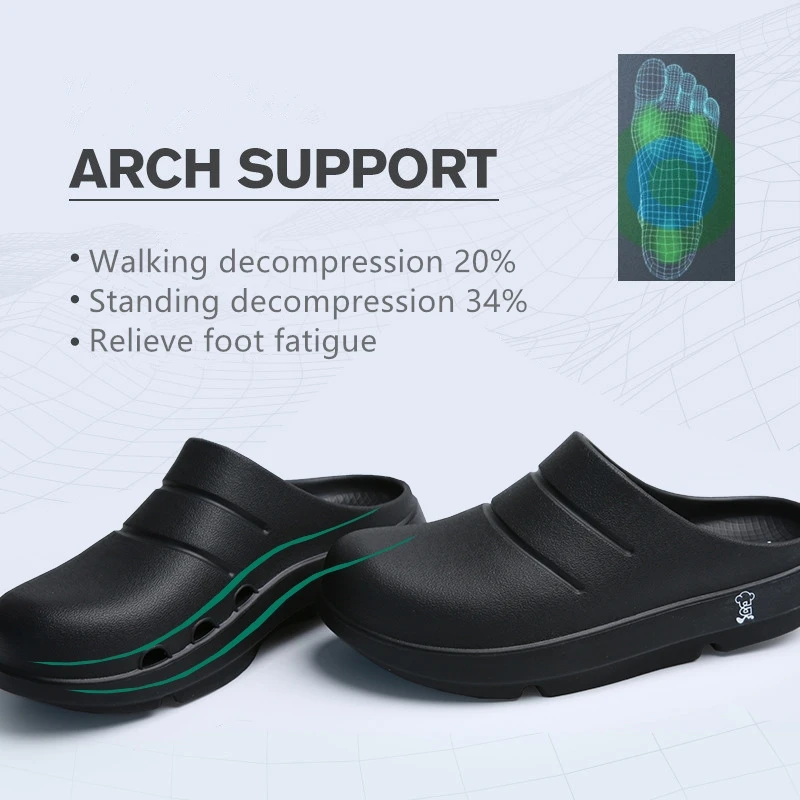 Высокоэластичные демпфирующие рабочие туфли для кухни Водонепроницаемая